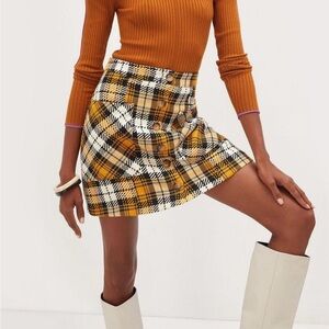Maeve plaid mini skirt